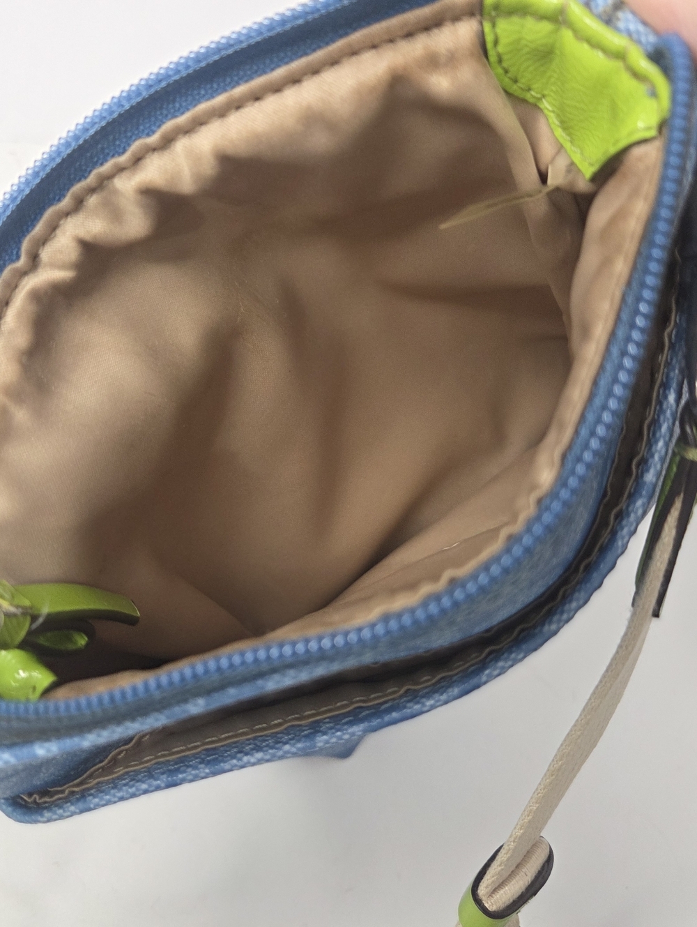 coach signature crossbody blue lime green accent classic 90s y2k coated canvas - Picture 7 of 8